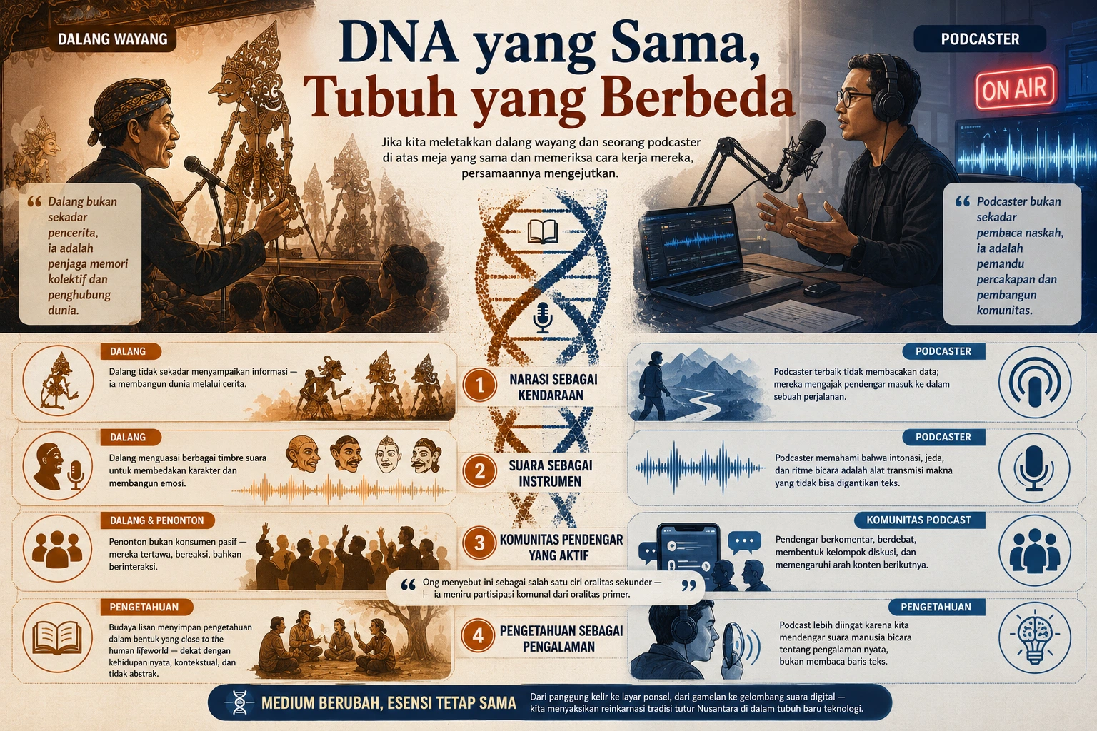 DNA dan budaya dari tradisi ke podcast