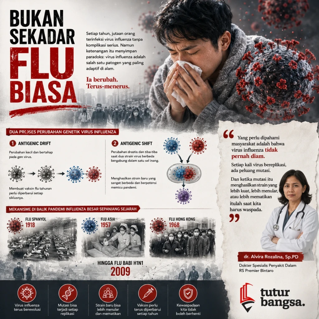 Super Flu Menyebar Lebih Cepat, Waspadai Gejalanya_Tuturbangsa.com