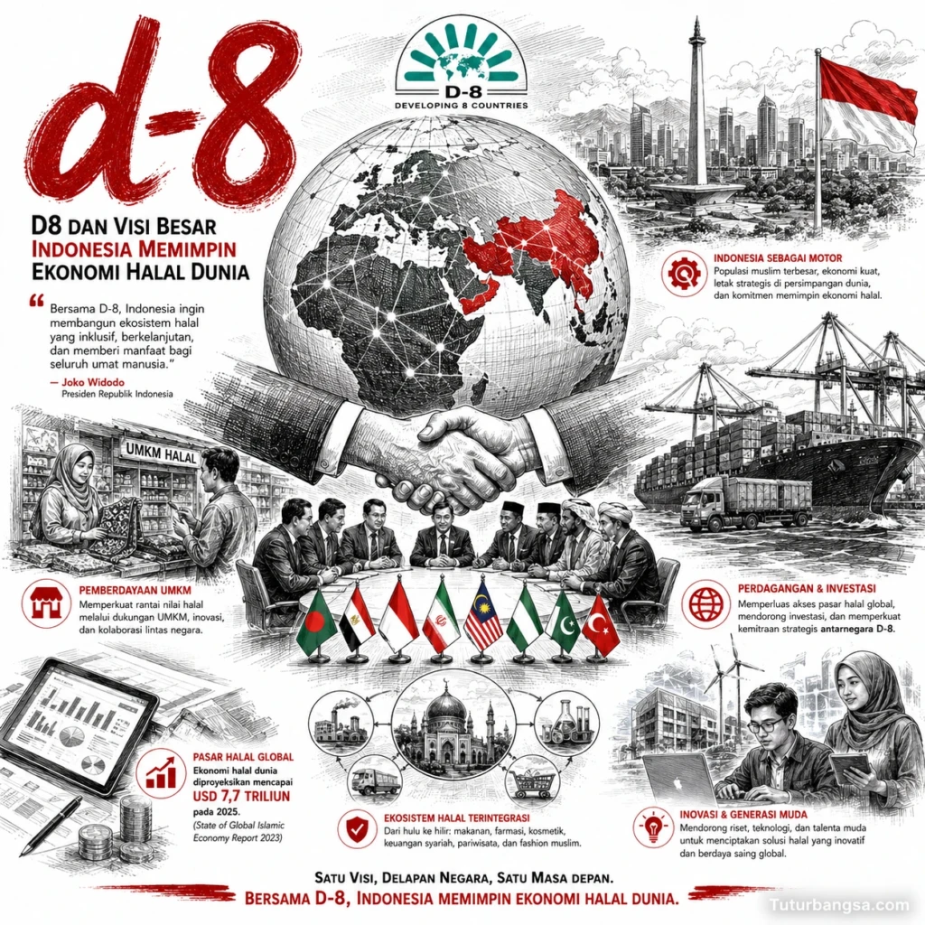 D8 dan Visi Besar Indonesia Memimpin Ekonomi Halal Dunia_Tuturbangsa.com
