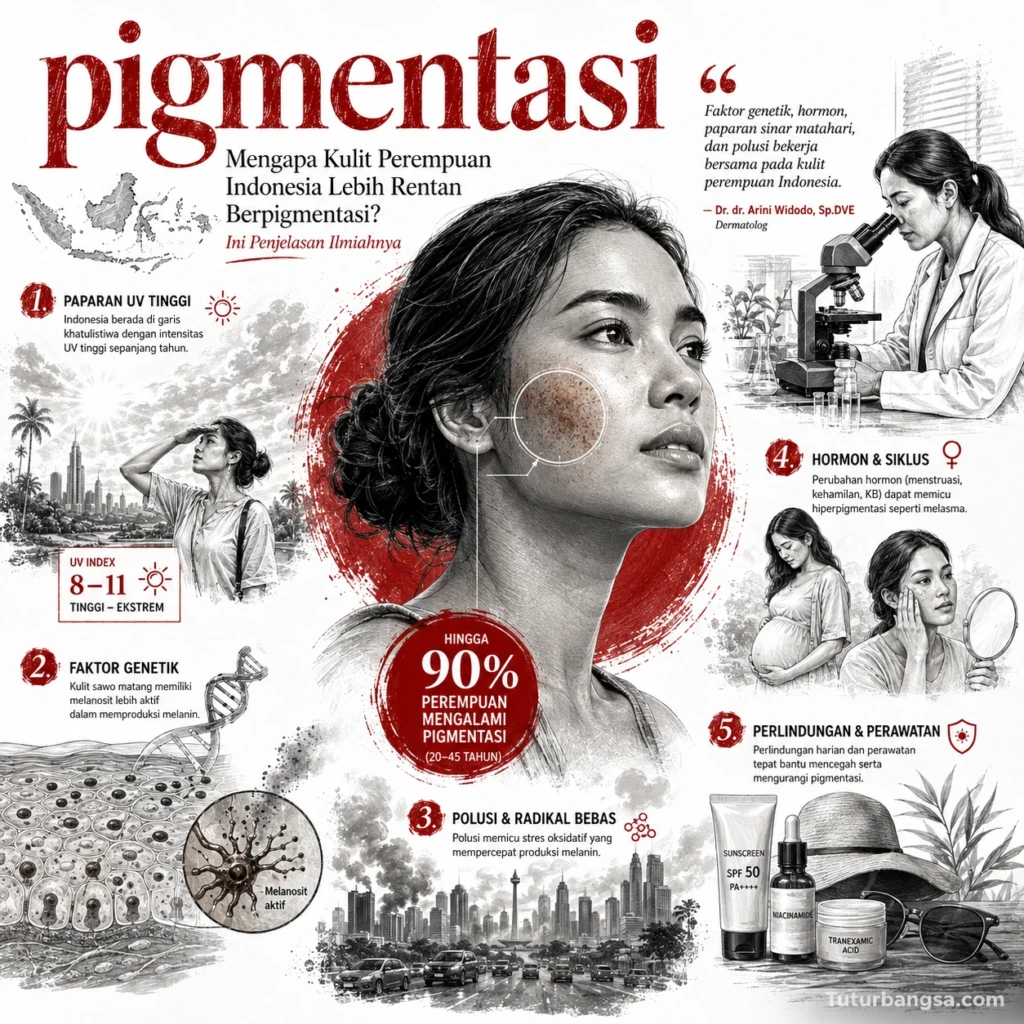 Mengapa Kulit Perempuan Indonesia Lebih Rentan Berpigmentasi? Ini Penjelasan Ilmiahnya_Tuturbangsa.com