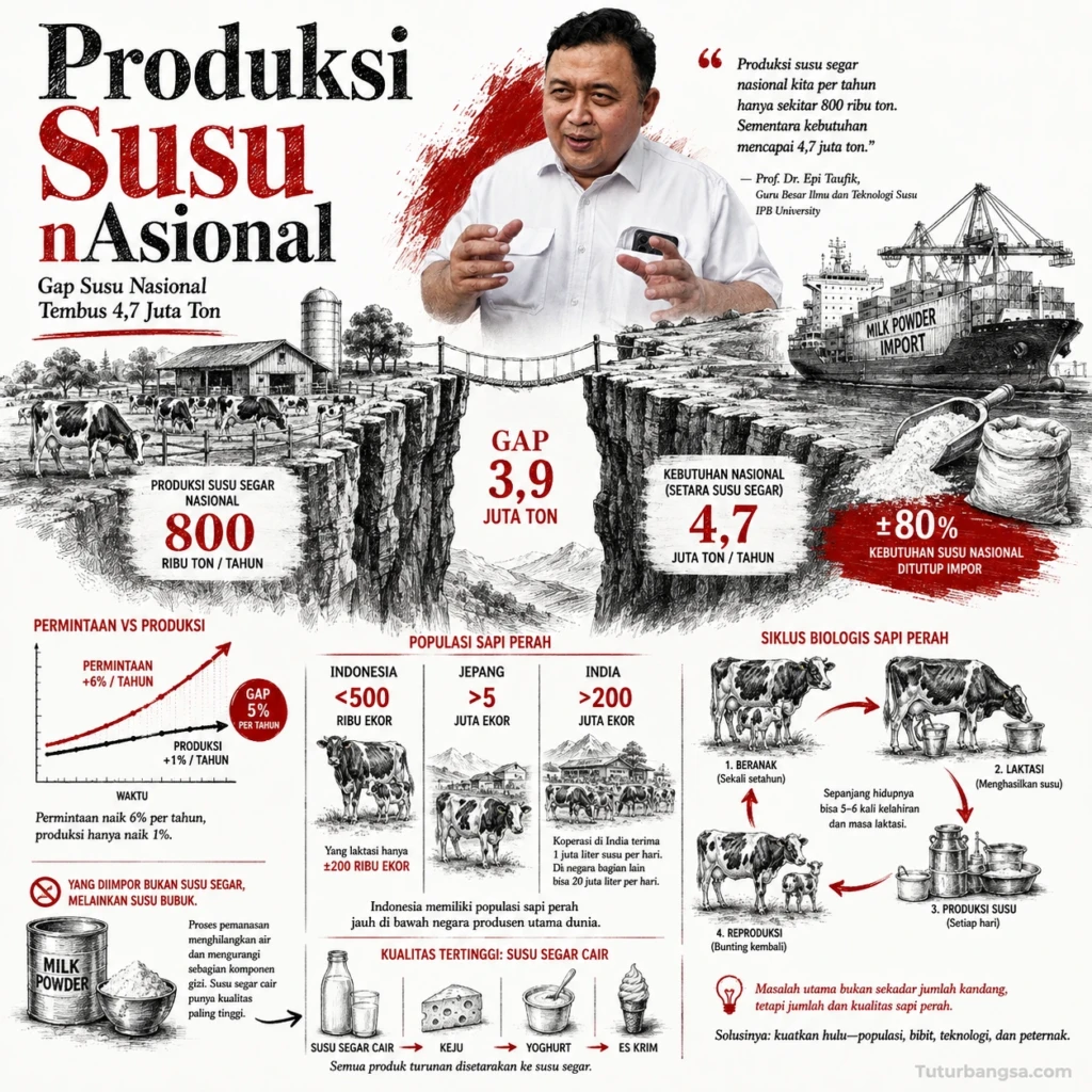Gap Susu Nasional Tembus 4,7 Juta Ton, PR Besar RI_Tuturbangsa.com